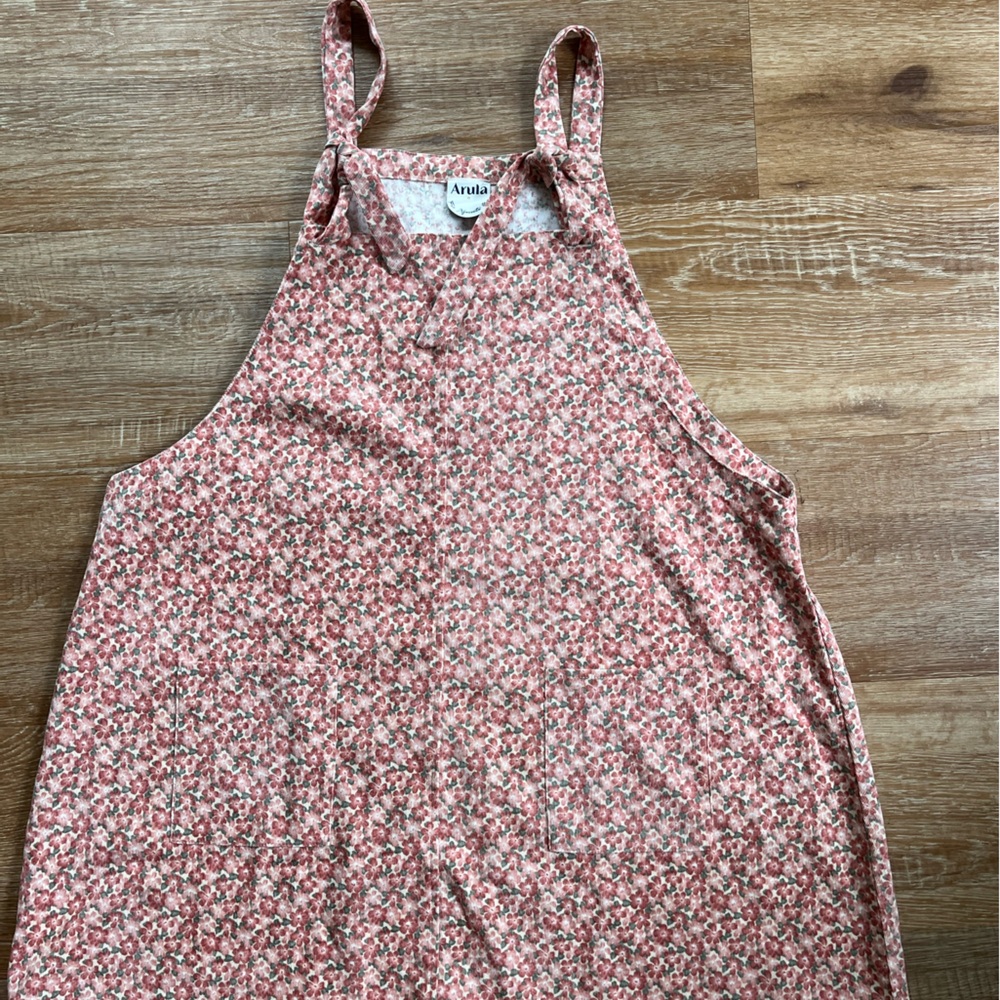 Floral corduroy jumper dress/overall